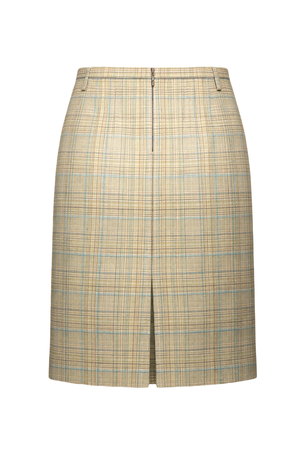 1960s Cream Wool Skirt - Back View