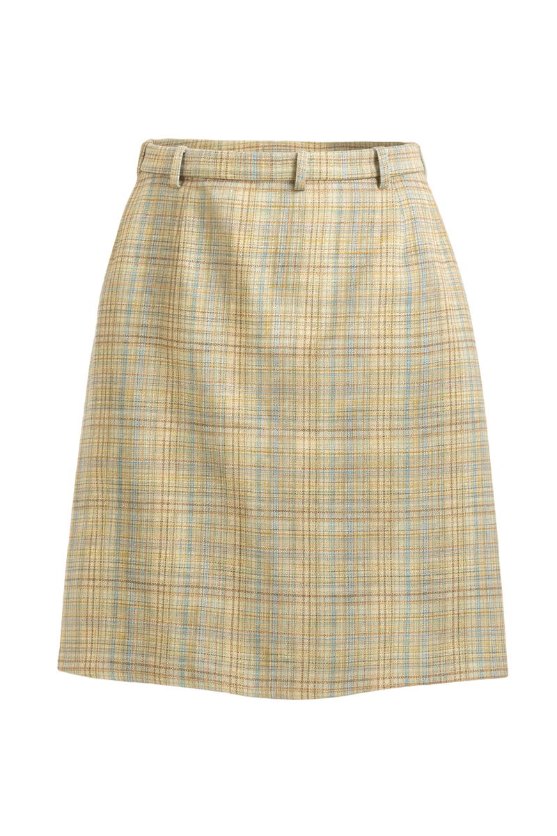 1960s Cream Wool Skirt - Front View