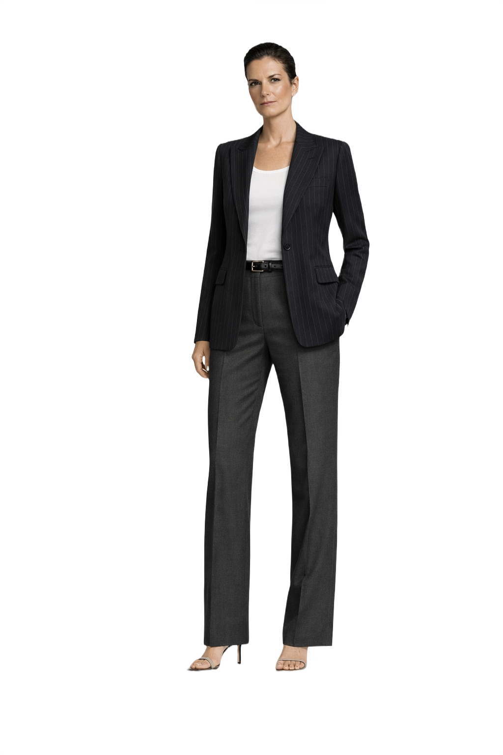 1990s Black Wool Blazer - Model