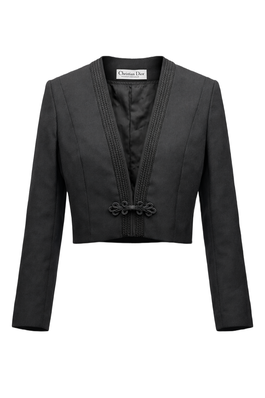 1980s Black Wool Jacket - Front View