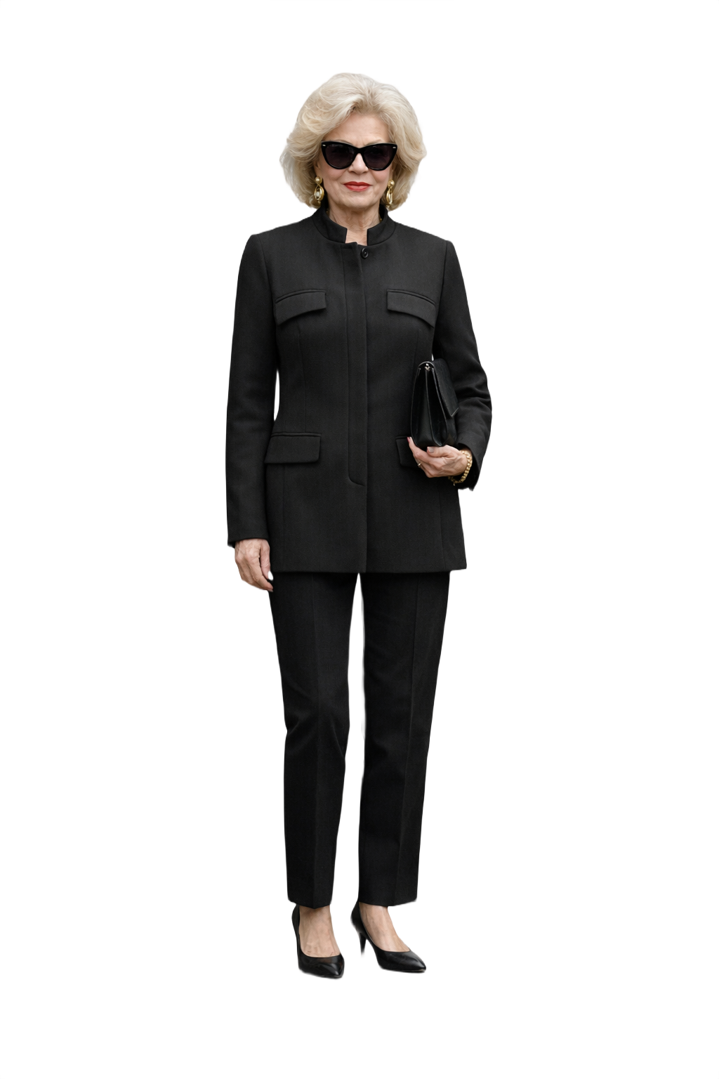 1980s Charcoal Grey Wool Blazer - Model