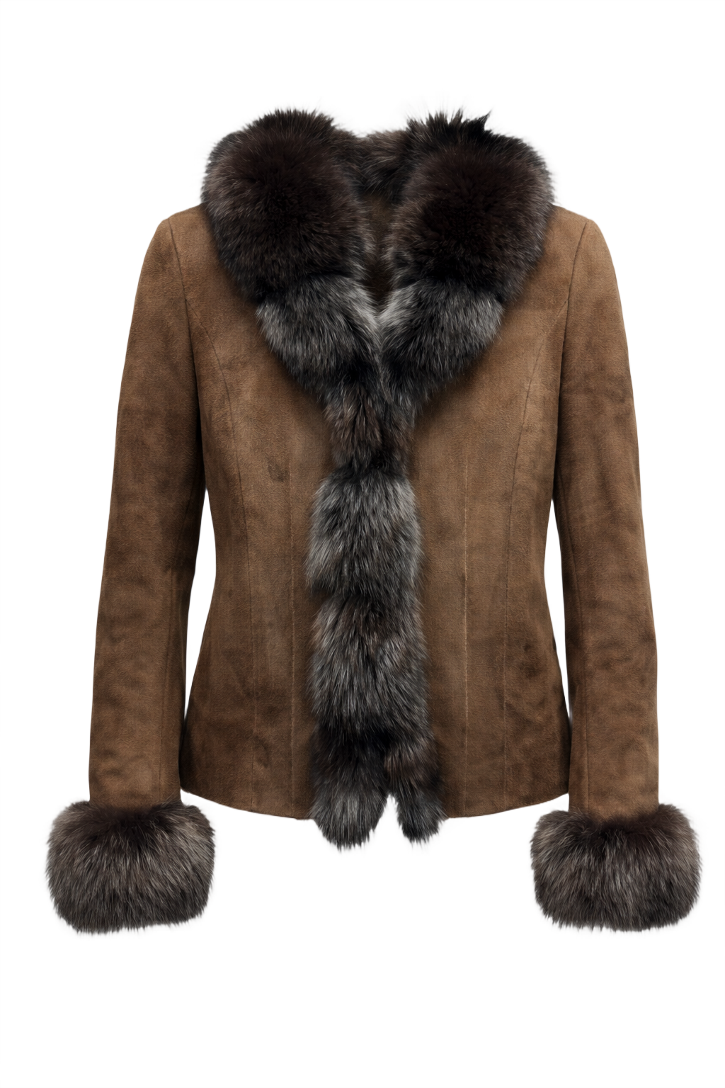 1970s Brown Suede Jacket - Front View