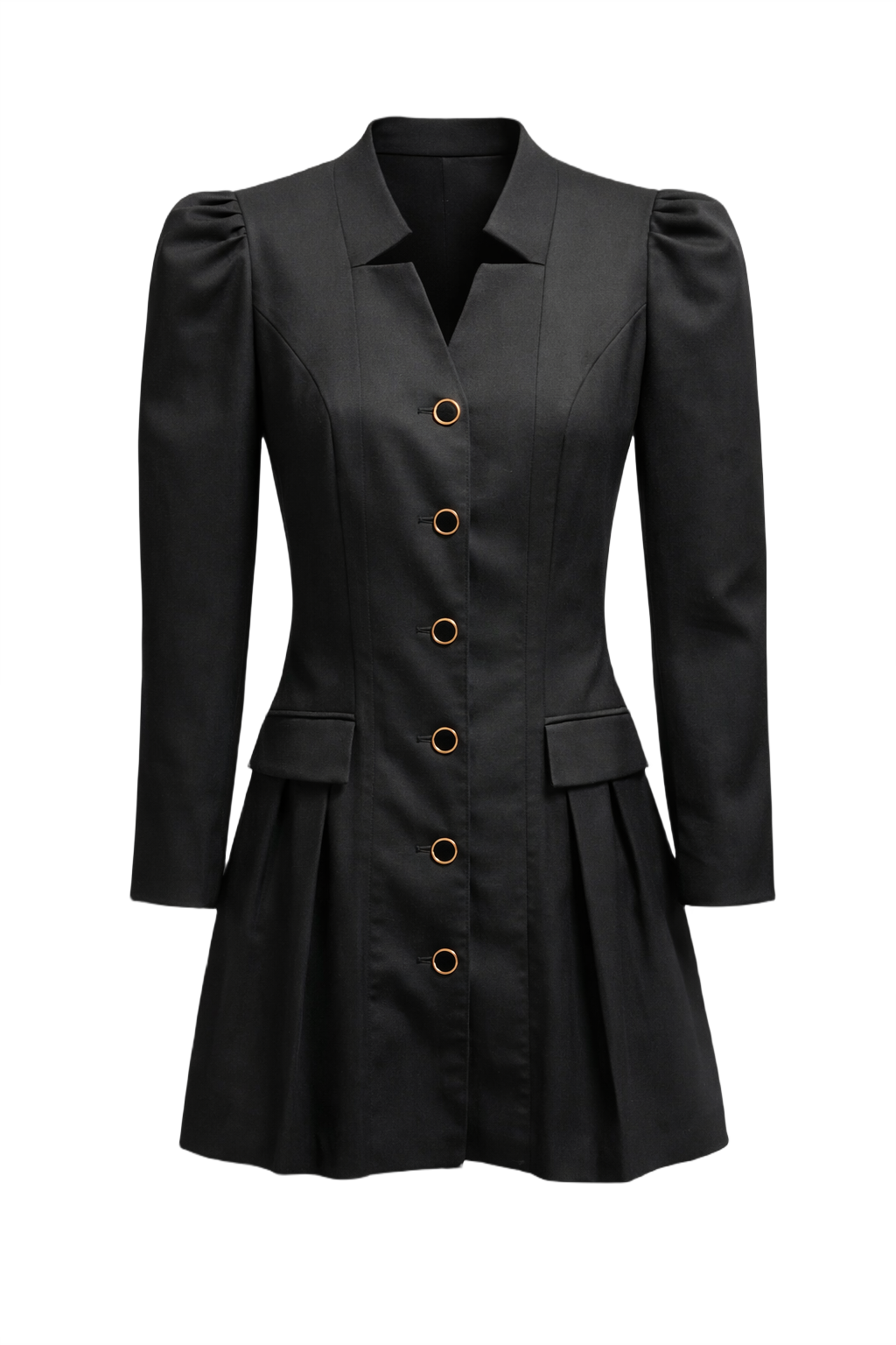 1990s Black Chanel Mini Dress - Front View