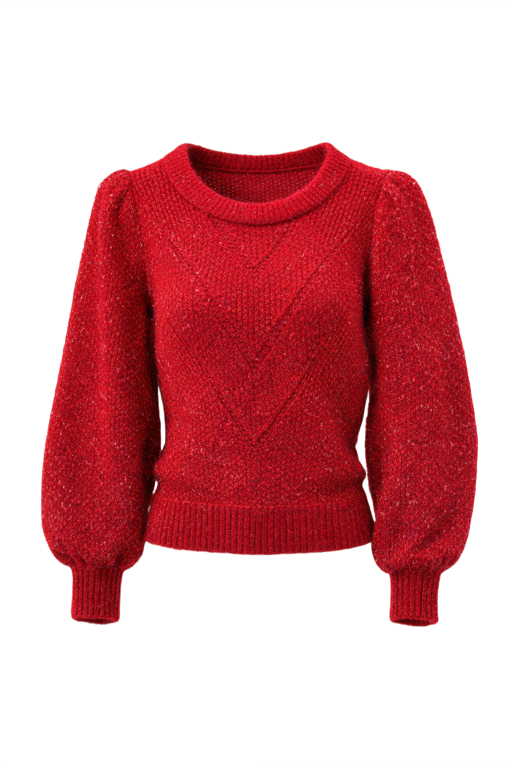 1970s Red Acrylic Sweater - Front View