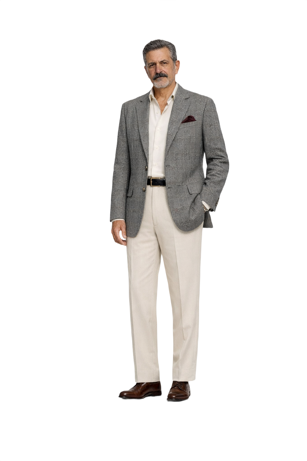 1980s Grey Wool Blazer - Model