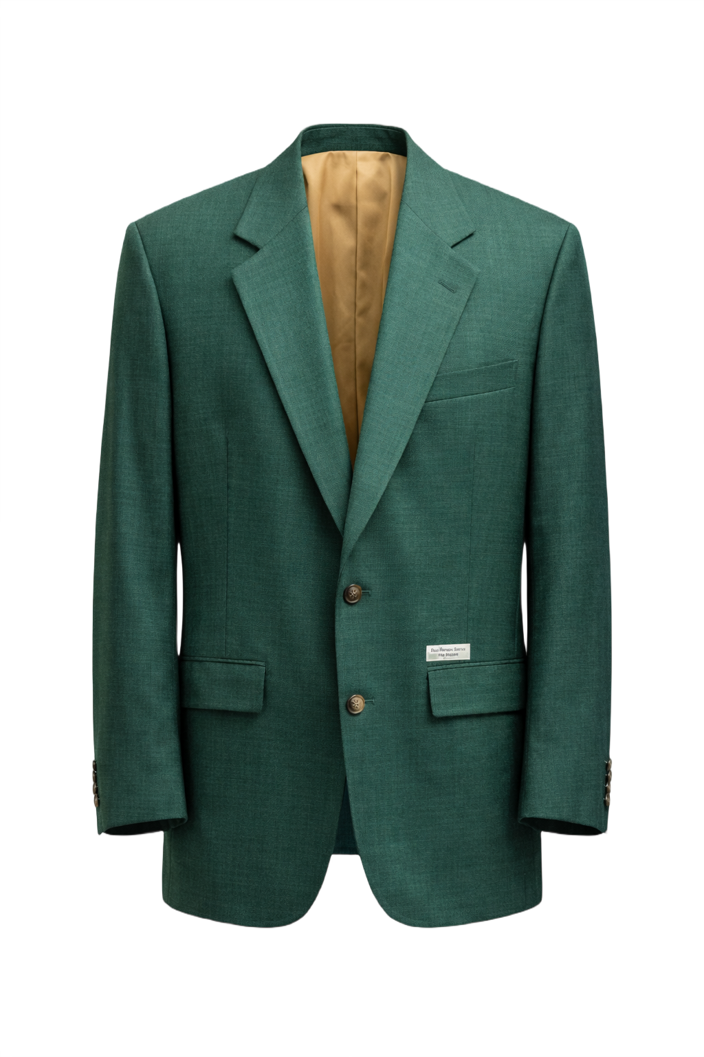 1980s Teal Green Wool Blend Blazer - Front View