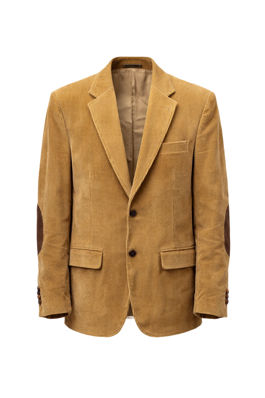 1980s Tan Corduroy Blazer - Front View