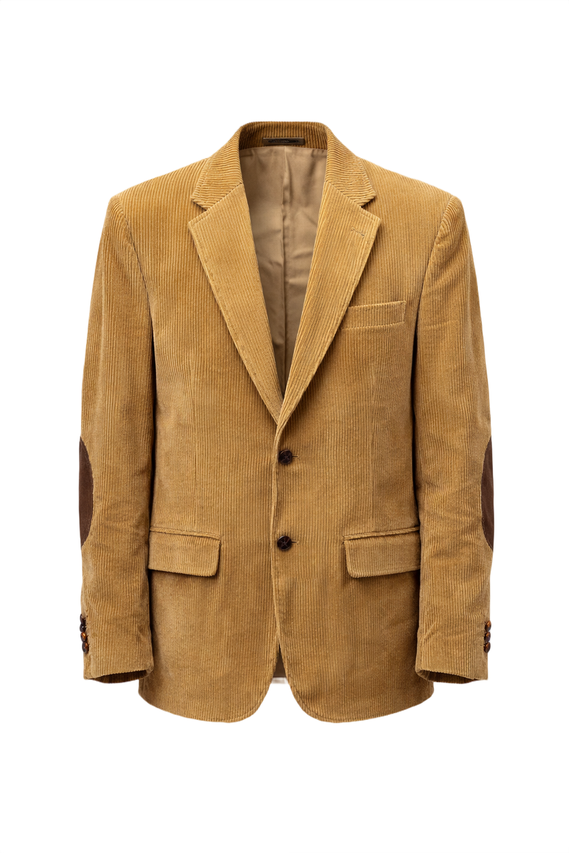 1980s Tan Corduroy Blazer - Front View