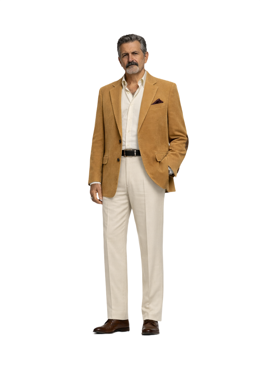 1980s Tan Corduroy Blazer - Model
