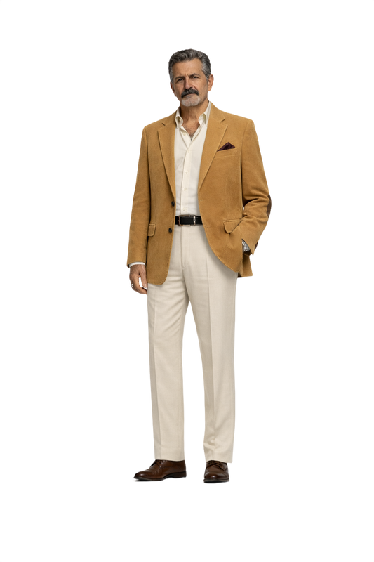 1980s Tan Corduroy Blazer - Model