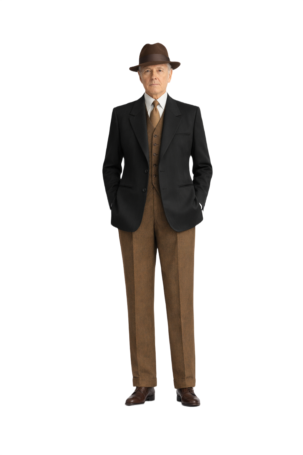 1930s Black Wool Blazer - Model