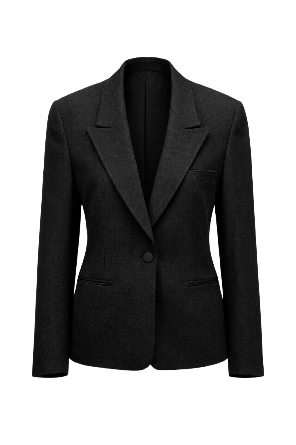 1930s Black Wool Blazer - Front View