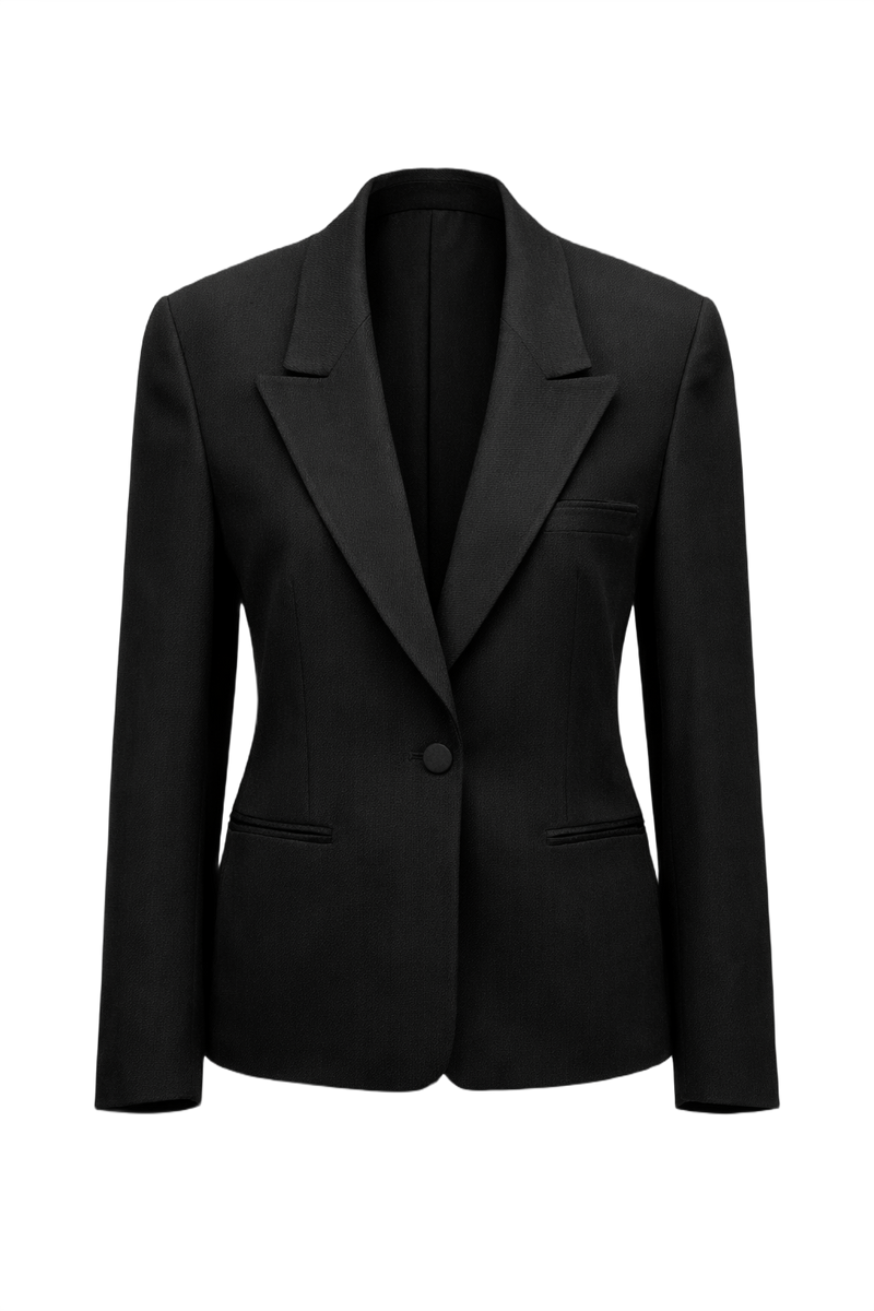 1930s Black Wool Blazer - Front View