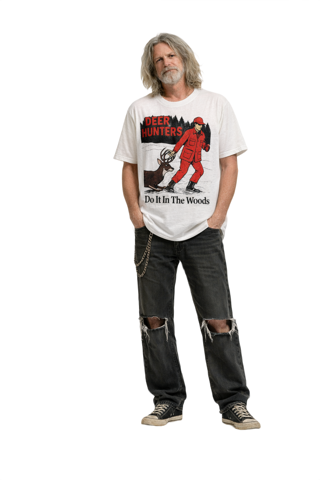 1990s White Cotton T-Shirt - Model