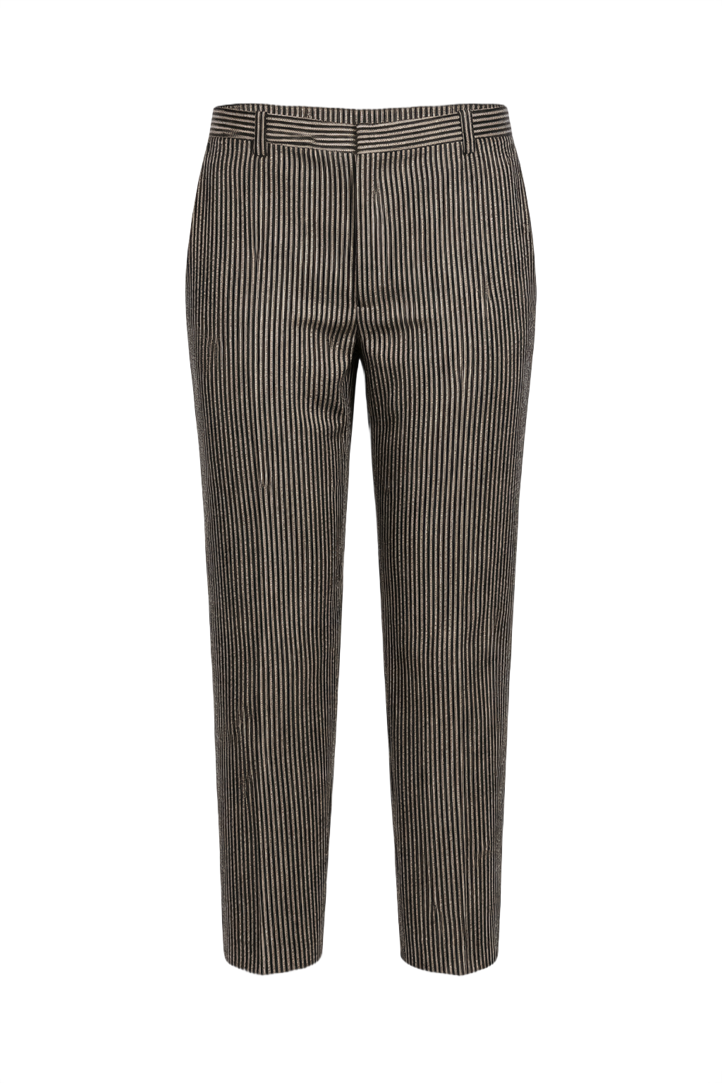 1970s Black Polyester Trousers - Front View