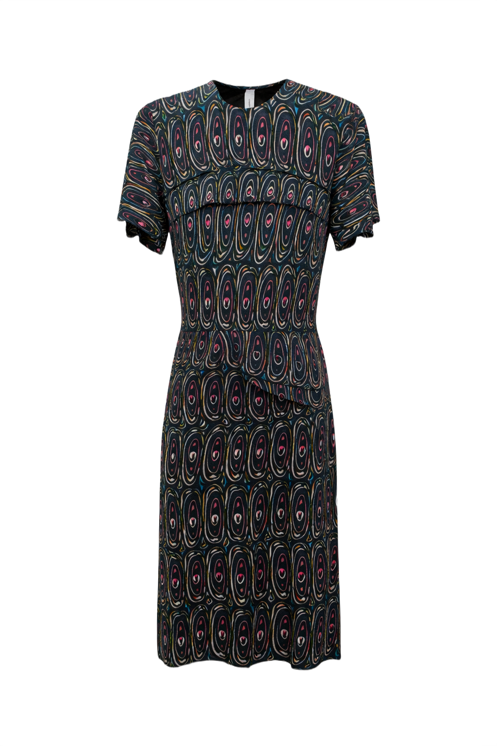 1930s Multicolor Silk Dress - Front View