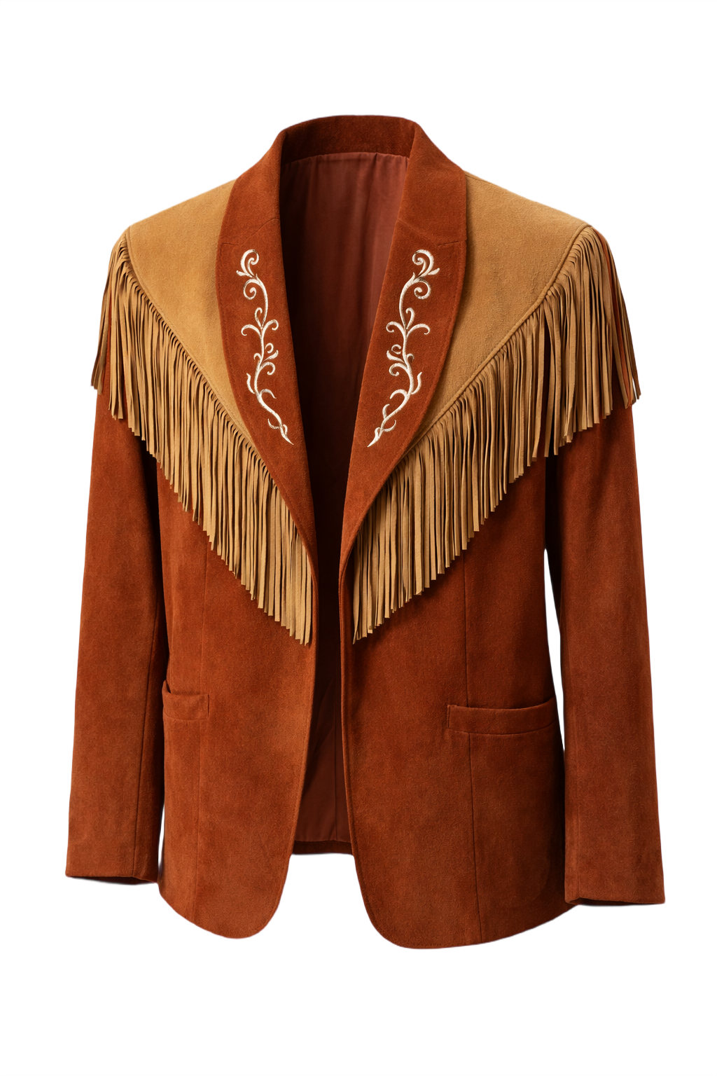 1970s Brown Suede Jacket - Front View