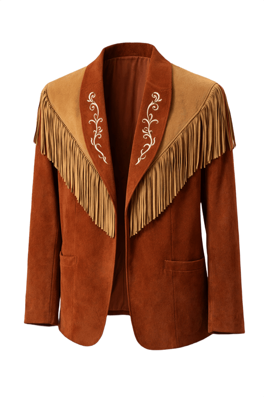 1970s Brown Suede Jacket - Front View