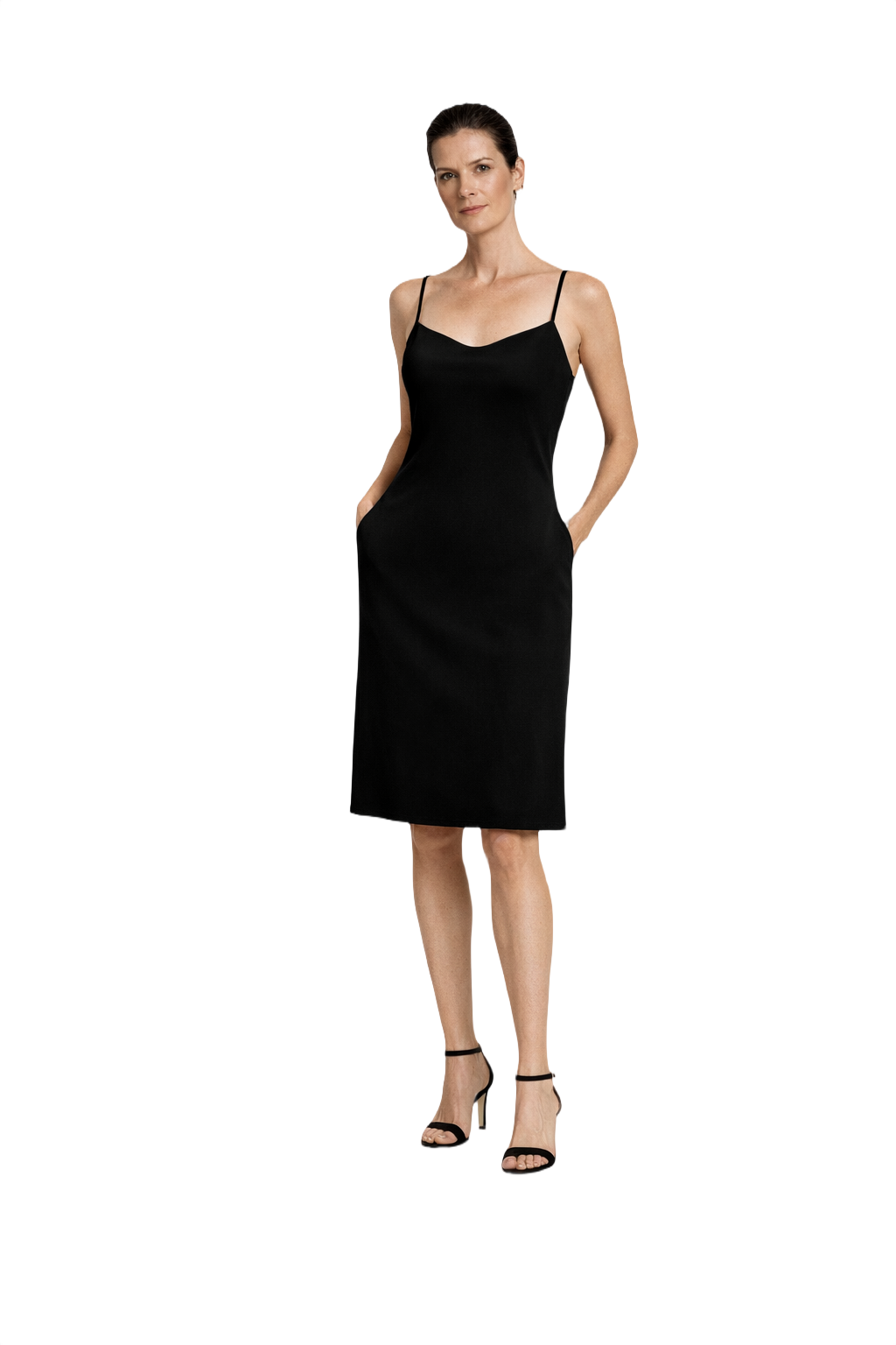 1990s Black Unknown Dress - Model