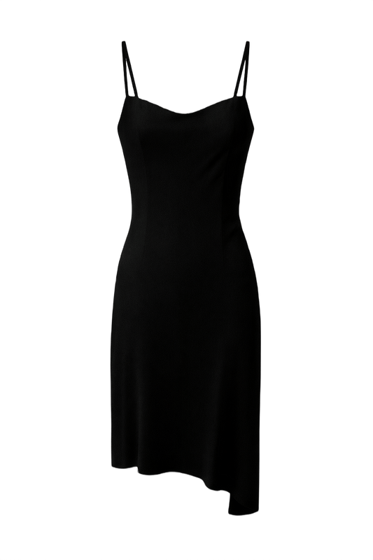 1990s Black Unknown Dress - Front View