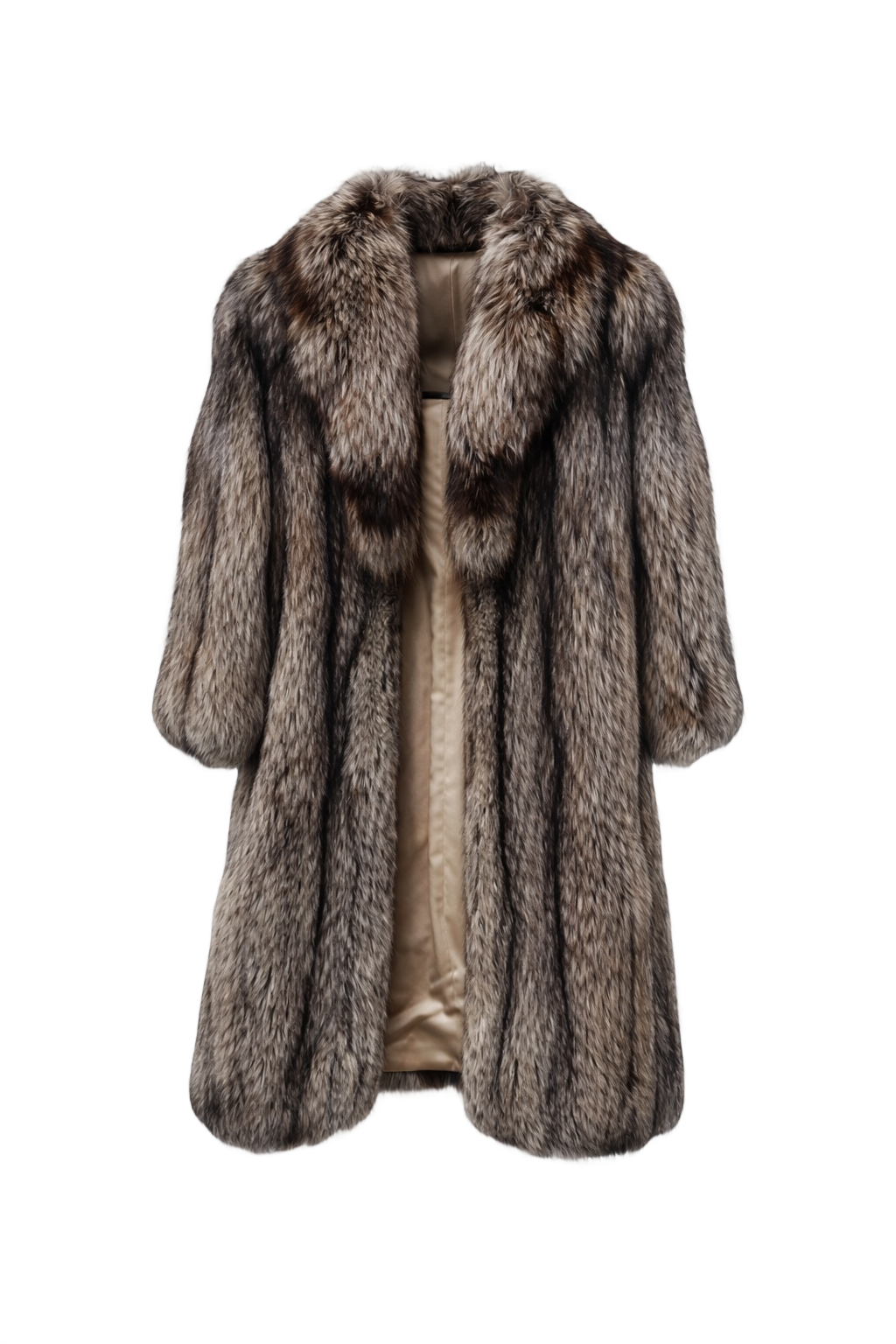 1980s Brown Fur Coat - Front View