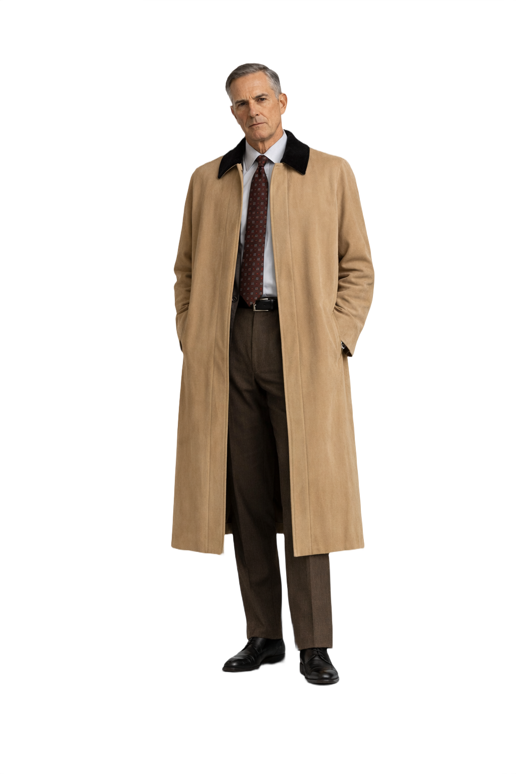 1990s Khaki Cotton Coat - Model