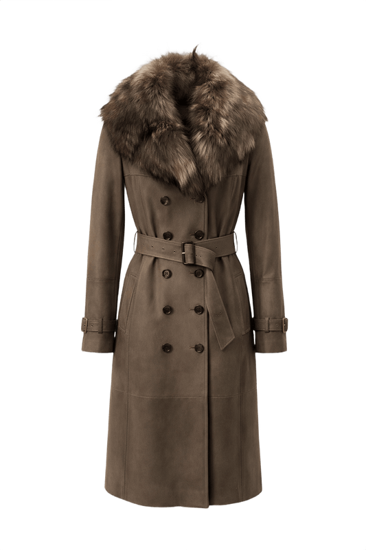 1990s Brown Wool Coat - Front View