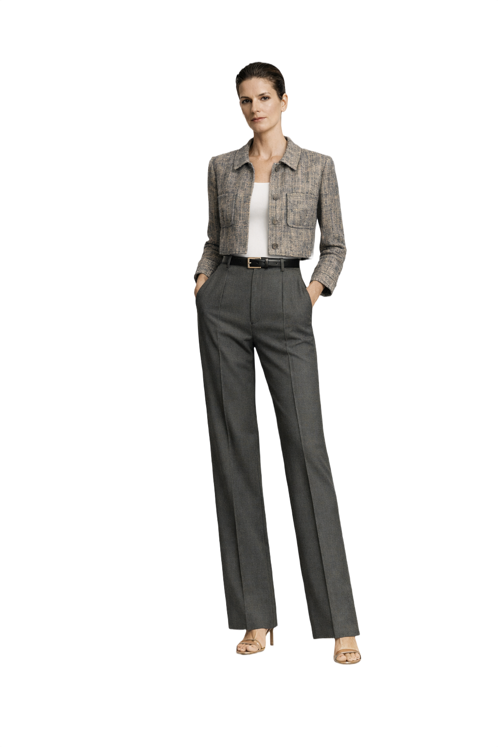 1990s Beige Linen Jacket - Model