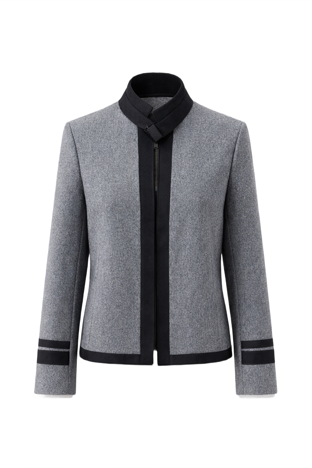 1940s Gray Wool Jacket - Front View