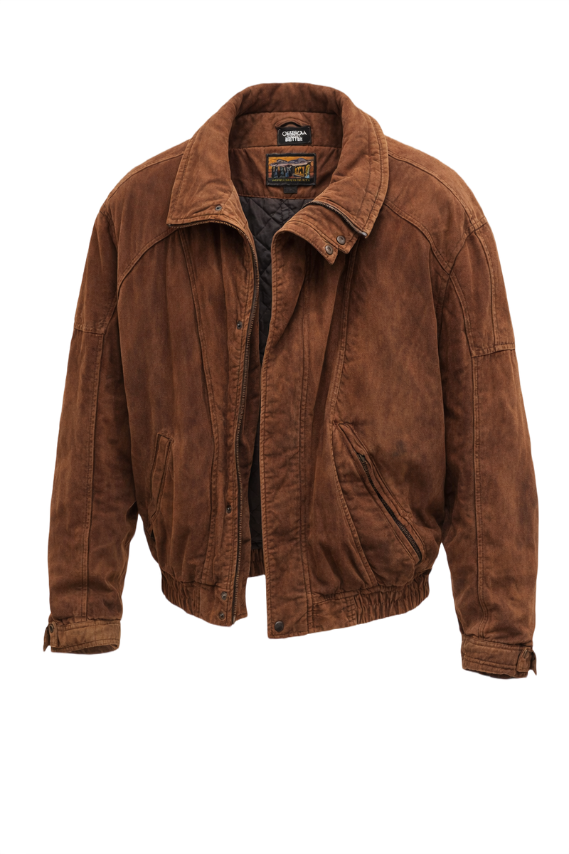 1990s Brown Suede Jacket - Front View