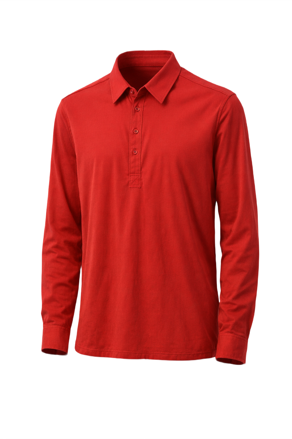 1990s Red Cotton Shirt - Front View