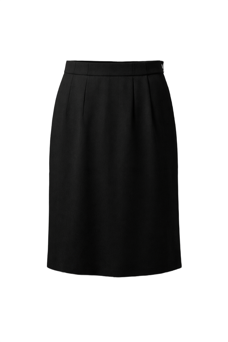 1990s Black Unknown Pleated Skirt - Front View