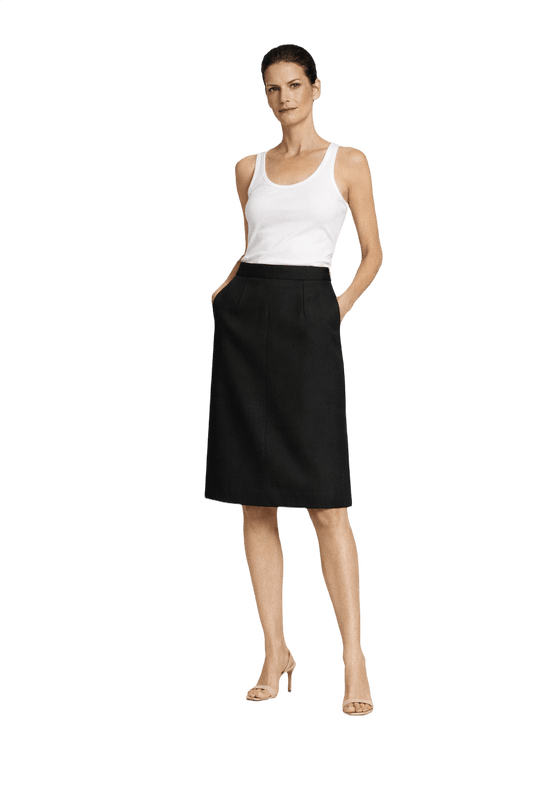 1990s Black Unknown Pleated Skirt - Model