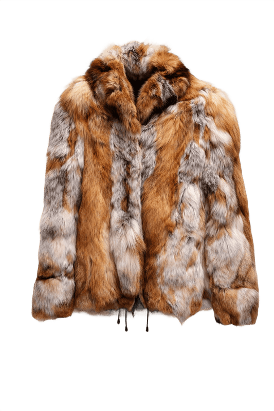 1970s Multi-Colored Fur Fur Coat - Front View
