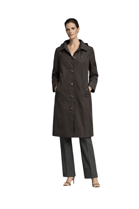 1990s Brown Polyester Coat - Model