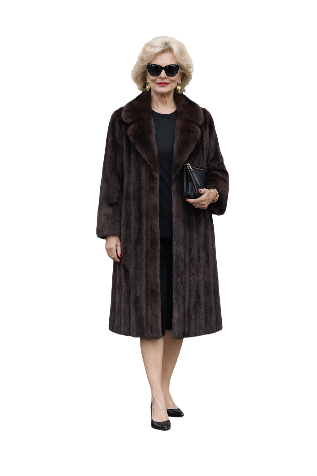 1980s Dark Brown Mink Fur Coat - Model