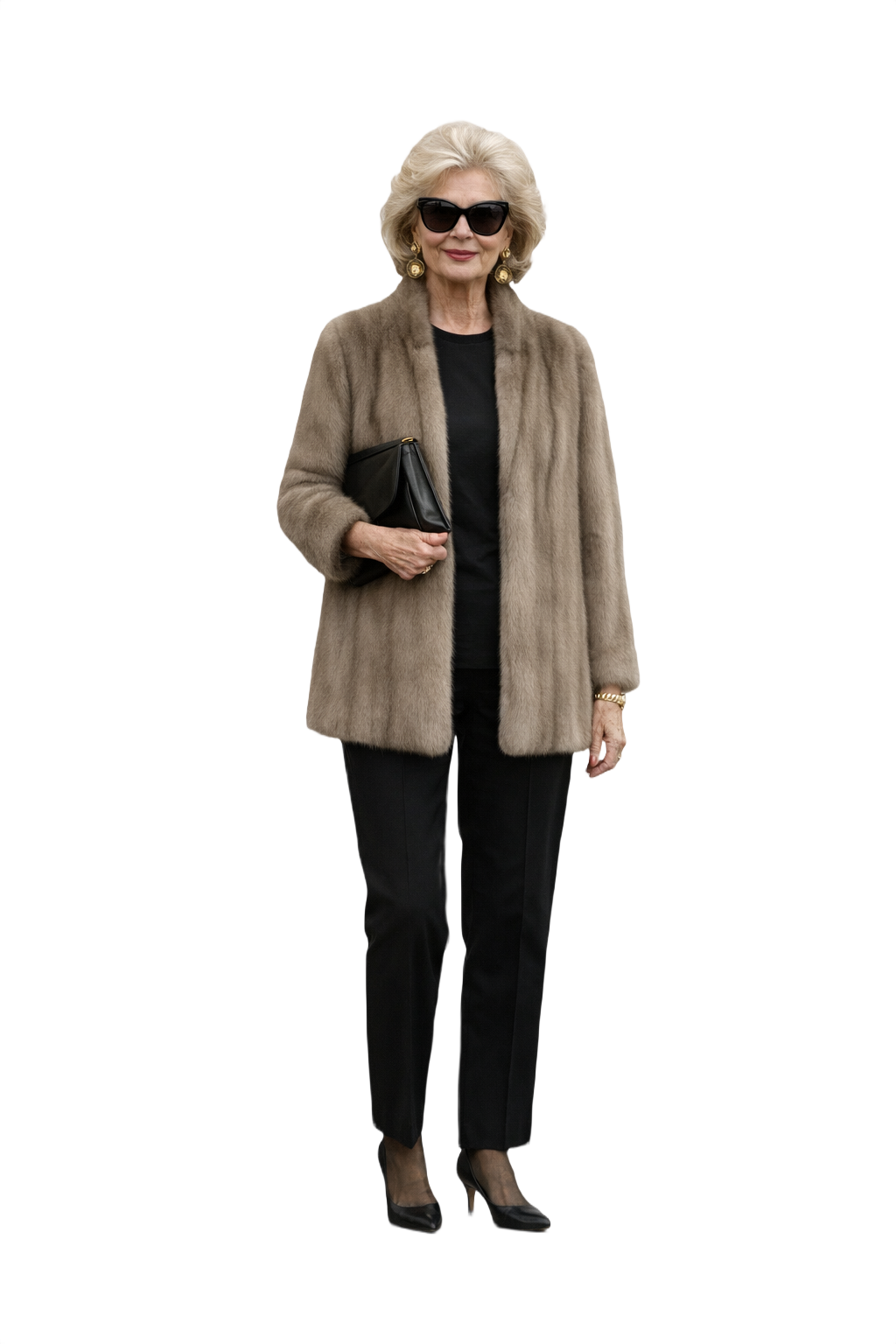 1980s Light Brown Fur Coat - Model