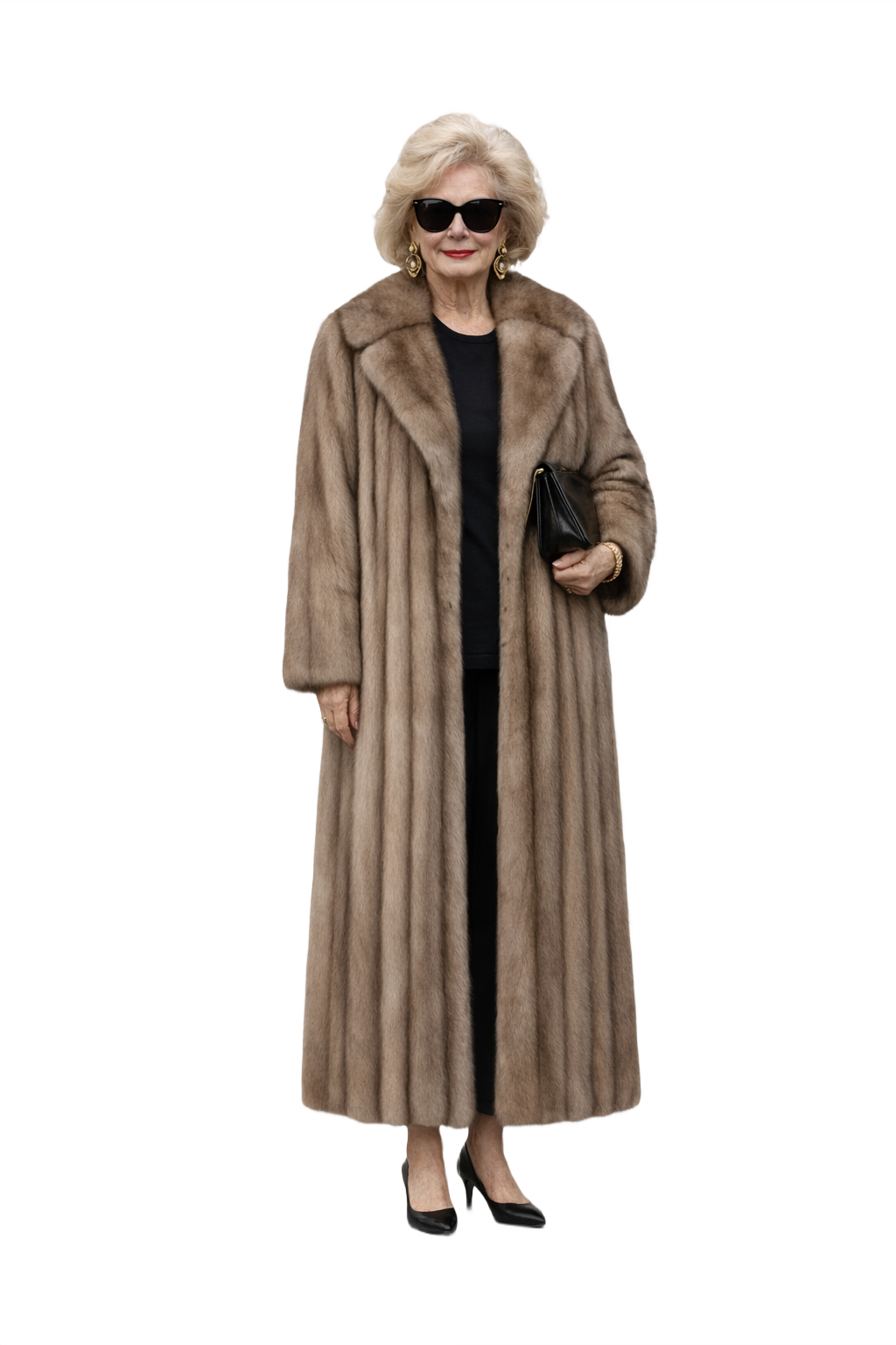 1980s Light Brown Fur Coat - Model