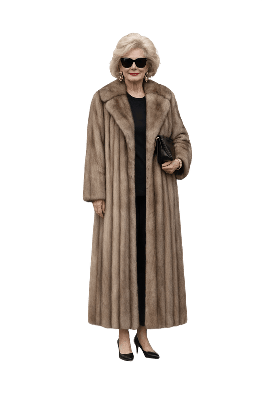 1980s Light Brown Fur Coat - Model