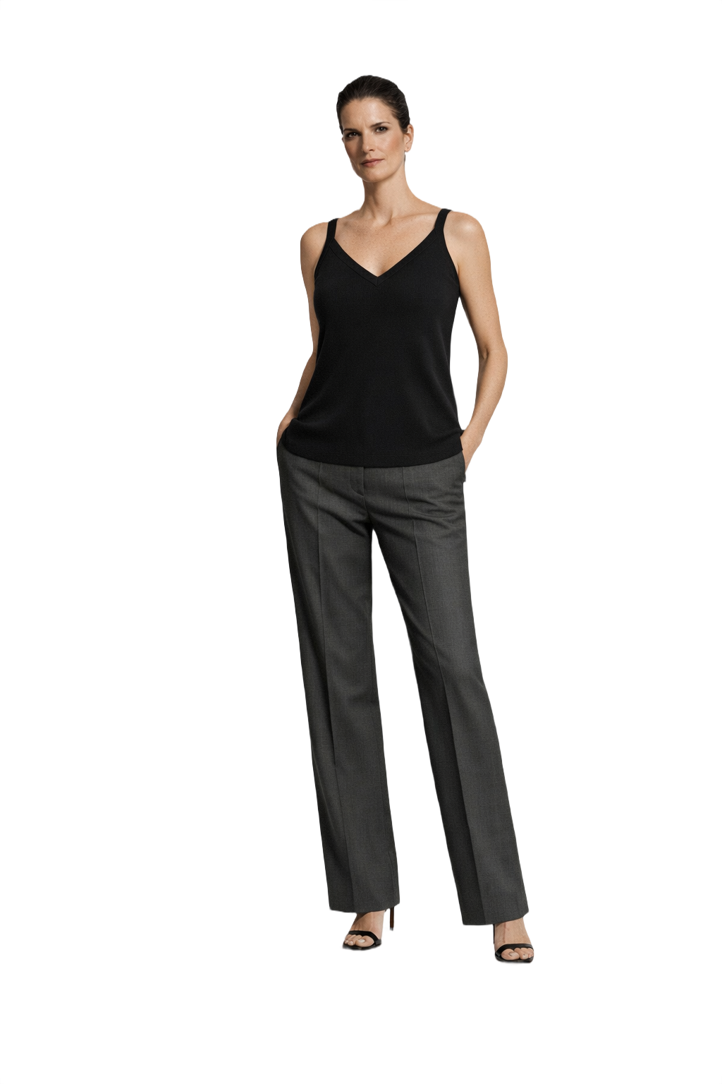 1990s Black Cotton Tank Top - Model