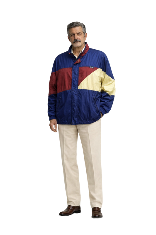 1980s Blue Nylon Jacket - Model