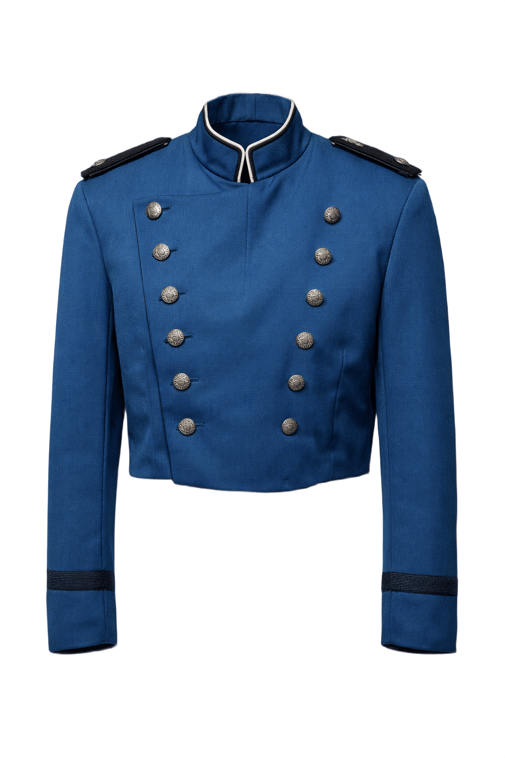 1950s Blue Wool Blend Jacket - Front View
