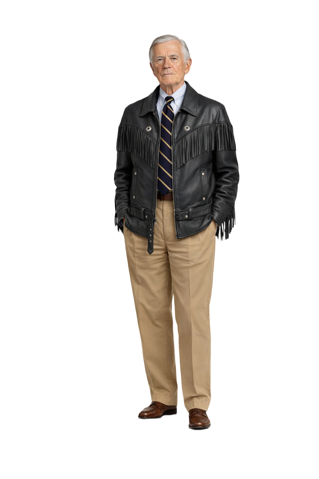 1980s Black Leather Jacket - Model