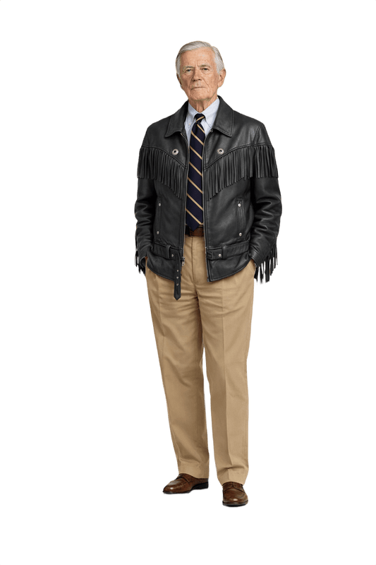1980s Black Leather Jacket - Model