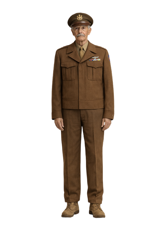 1940s Brown Wool Jacket - Model