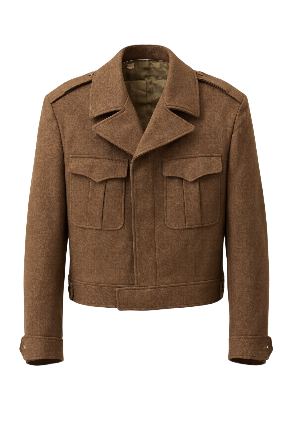 1940s Brown Wool Jacket - Front View