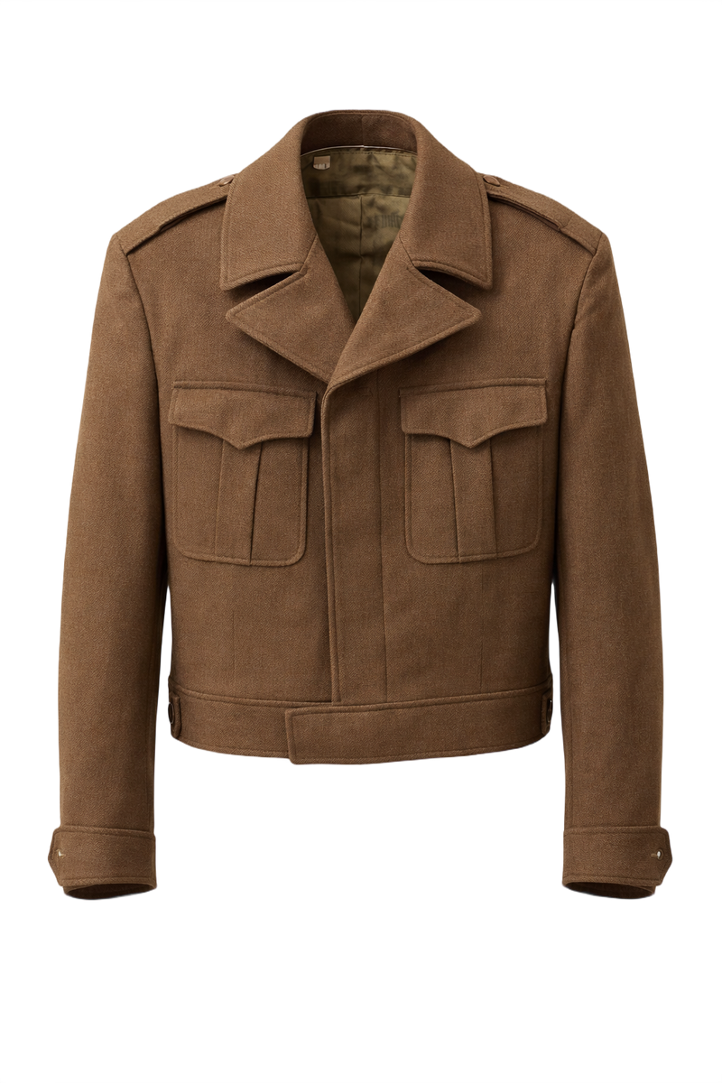 1940s Brown Wool Jacket - Front View