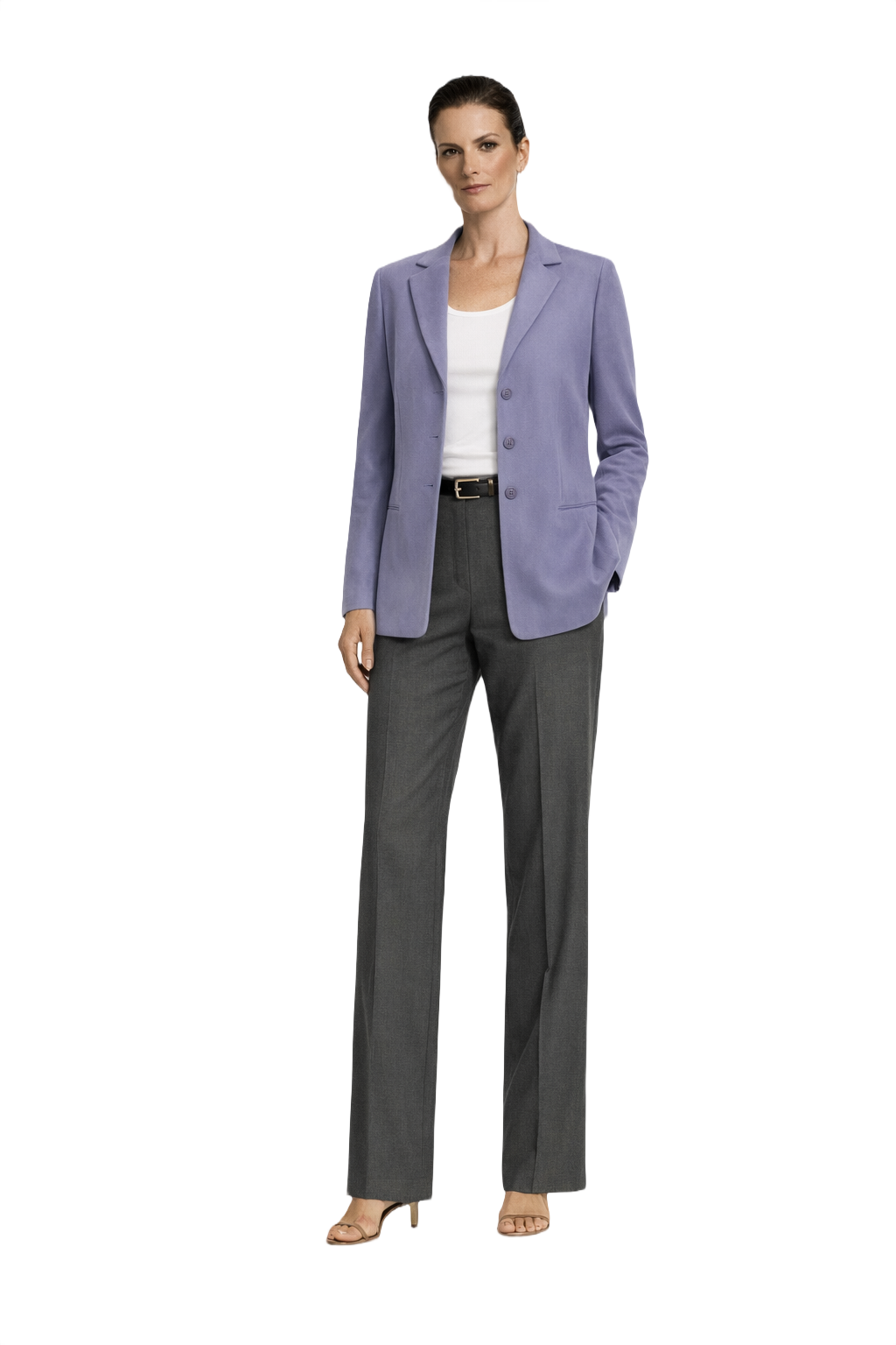 1990s Lavender Polyester Blazer - Model