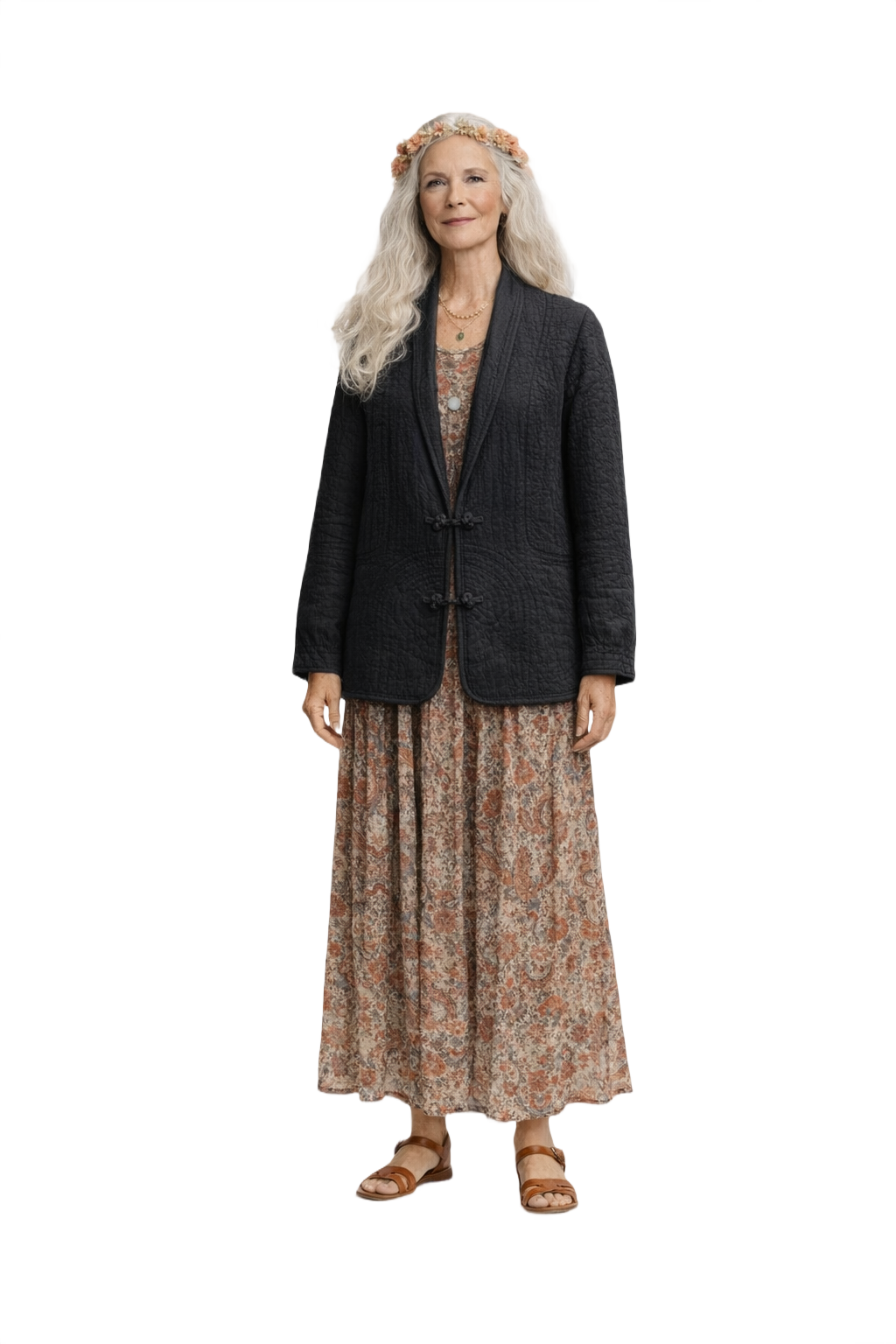 1970s Black Unknown Jacket - Model