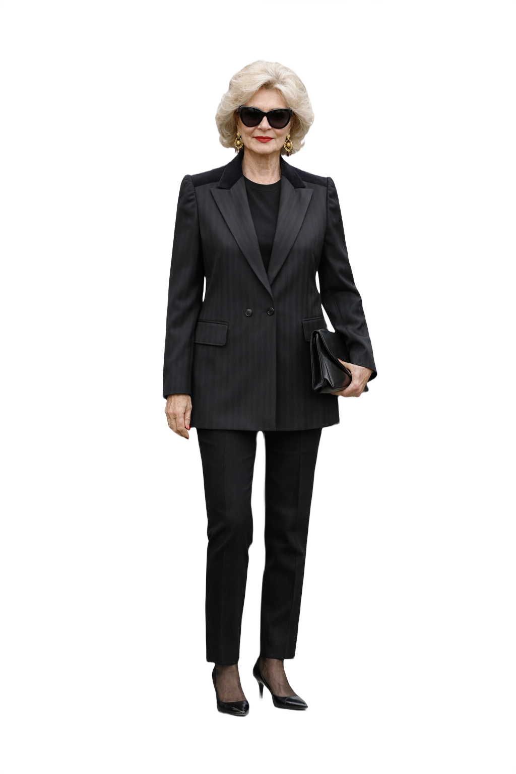 1980s Dark Grey Wool Blazer - Model